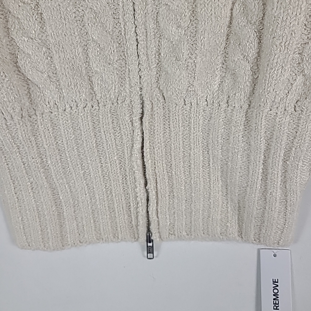 NEW Princess Polly Womens Jeller Zip Front Beige Super Soft Cardigan Sz US 2 - Picture 4 of 6